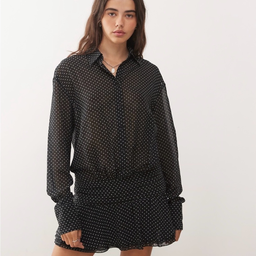 Lioness Girls, Girls, Girls Polka Dot Long Sleeve Minidress